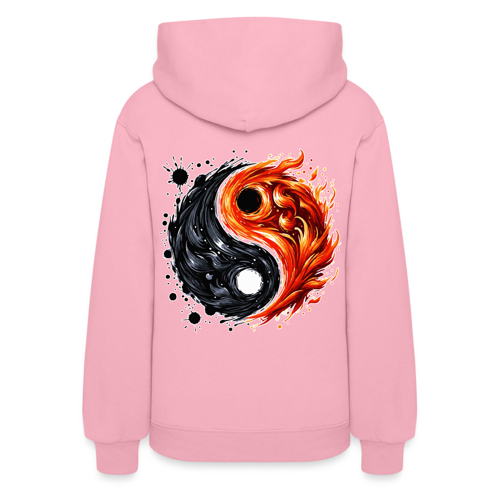 Women's Official Ink and Ember  Yin and Yang Hoodie with Logo - classic pink