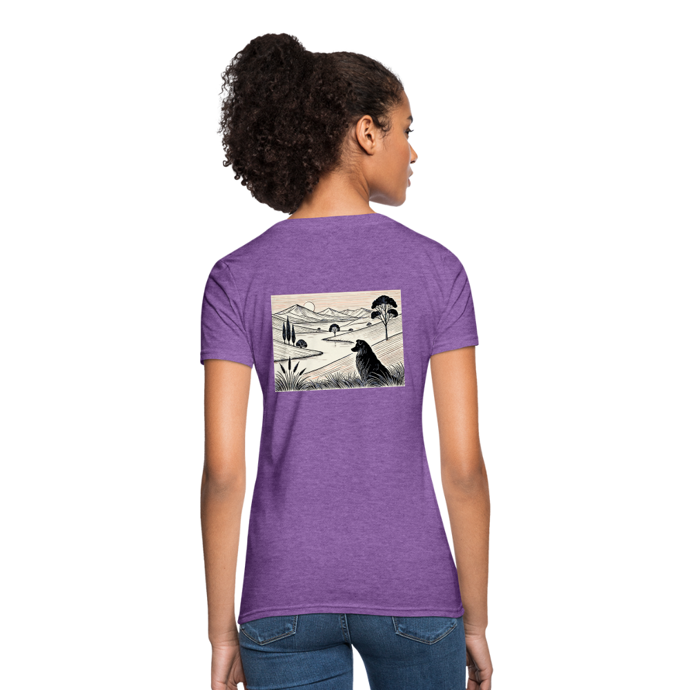 Women's Australian Shepherd Prairie T-Shirt with Logo - purple heather