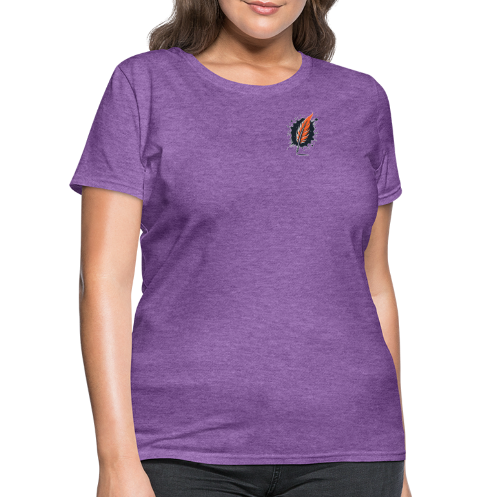 Women's Purple Swirling Sky Reflected on Lake Graphic T-Shirt with Logo - purple heather