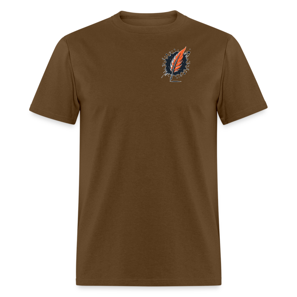 Fine Line Labrador Graphic Unisex Classic T-Shirt with Logo - brown