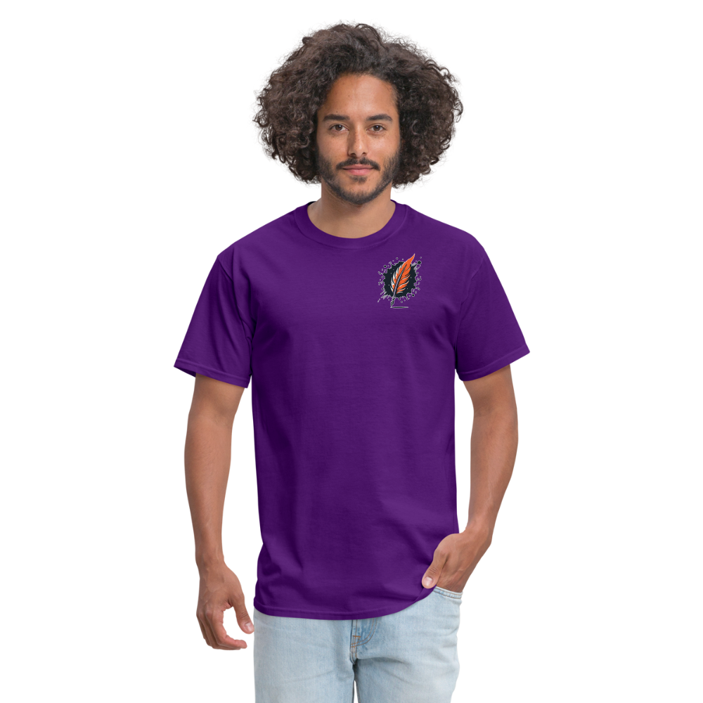 Phoenix Graphic Unisex Classic T-Shirt with Logo - purple