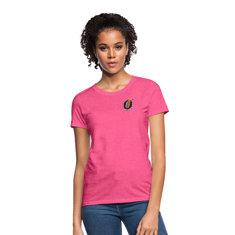 Women's River Pink and Blue Sky T-Shirt with Logo - heather pink