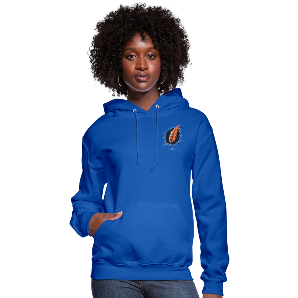 Women's Waterfall Graphic Hoodie with Logo - royal blue