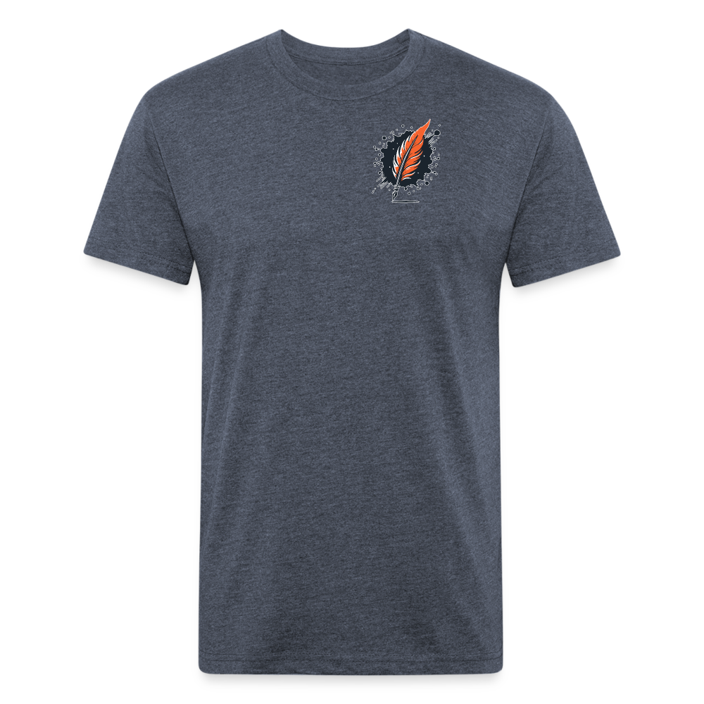 Phoenix Graphic Unisex Fitted Cotton/Poly T-Shirt with Logo - heather navy