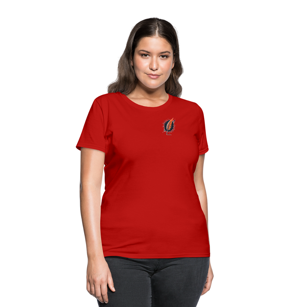 Women's Australian Shepherd Prairie T-Shirt with Logo - red