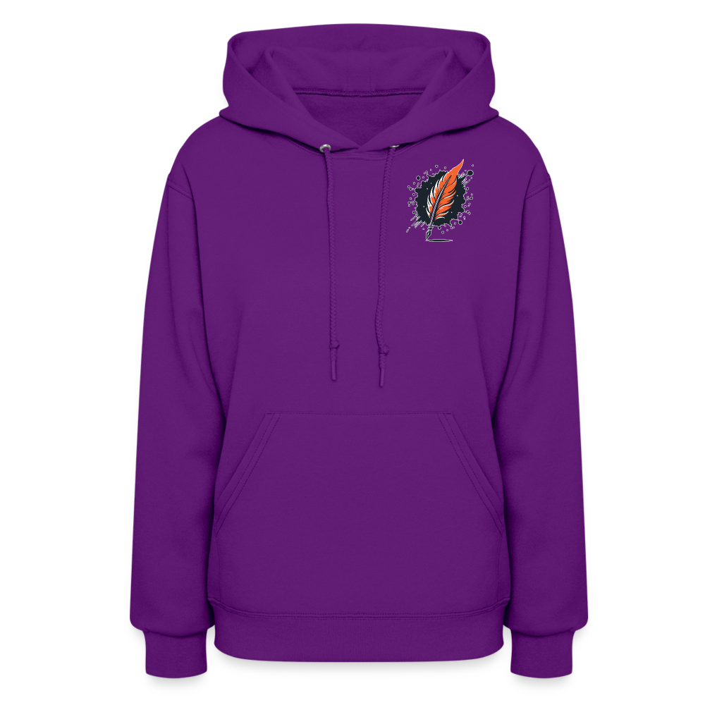 Women's Phoenix Graphic Hoodie with Logo - purple