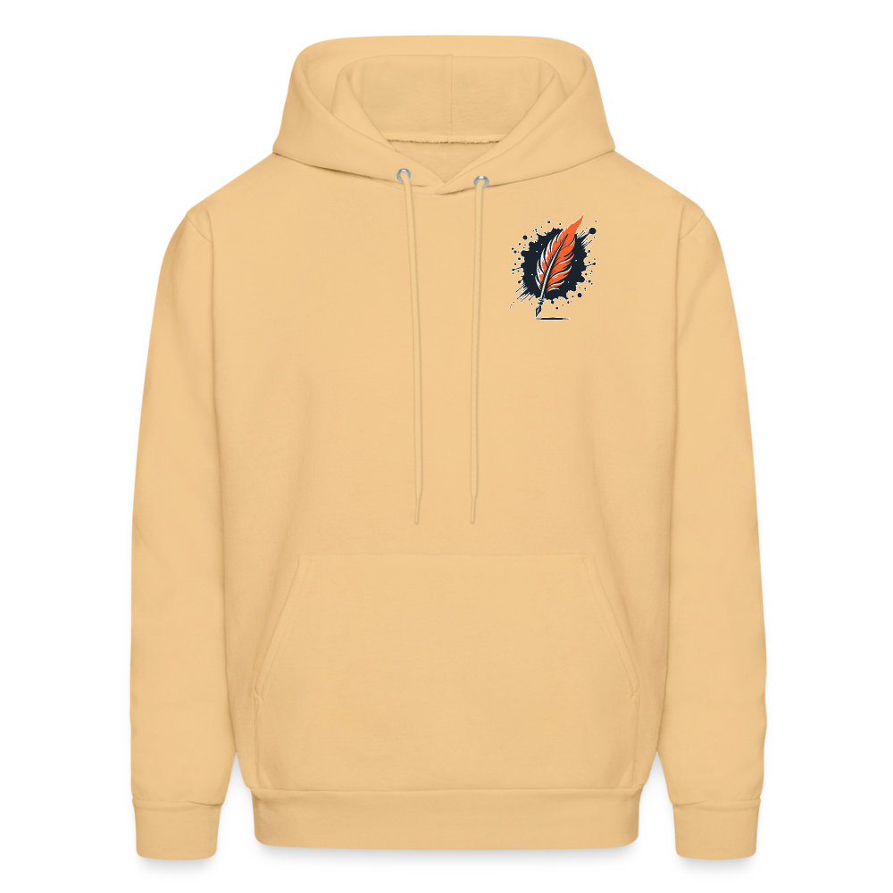 Men's Fine Line Rottweiler Graphic Hoodie with Logo - light yellow