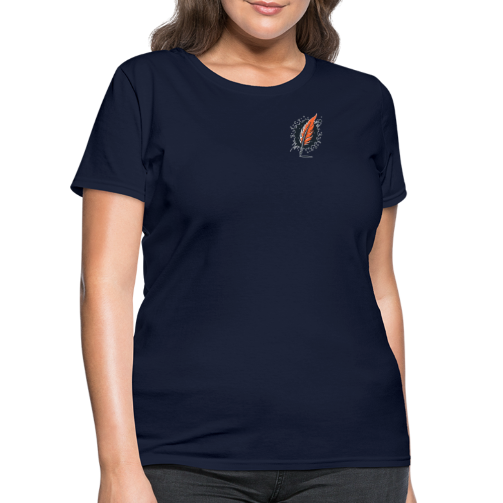 Women's Wheat Field Graphic T-Shirt with Logo - navy