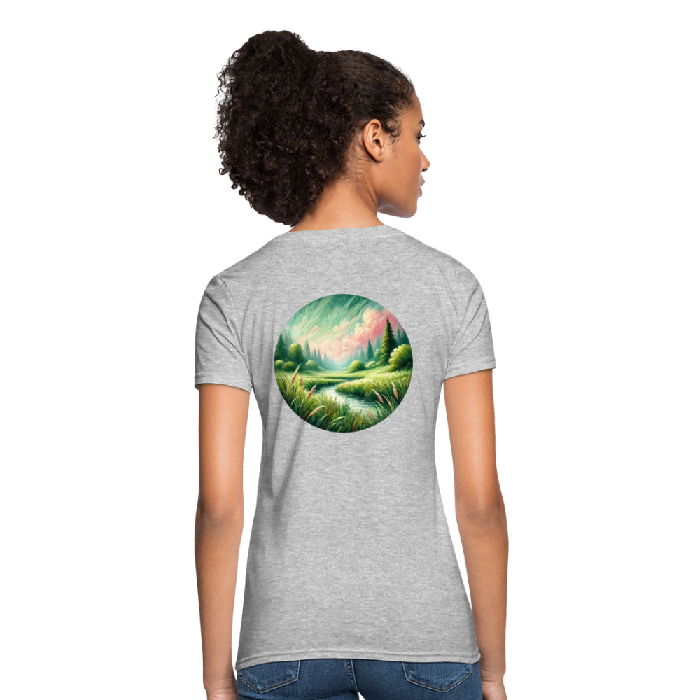 Women's Meadow Graphic T-Shirt with Logo - heather gray