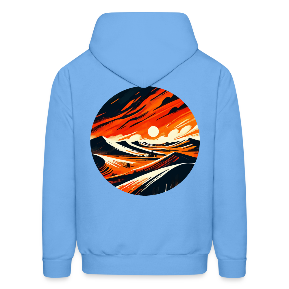 Men's Desert Dunes Graphic Hoodie with Logo - carolina blue