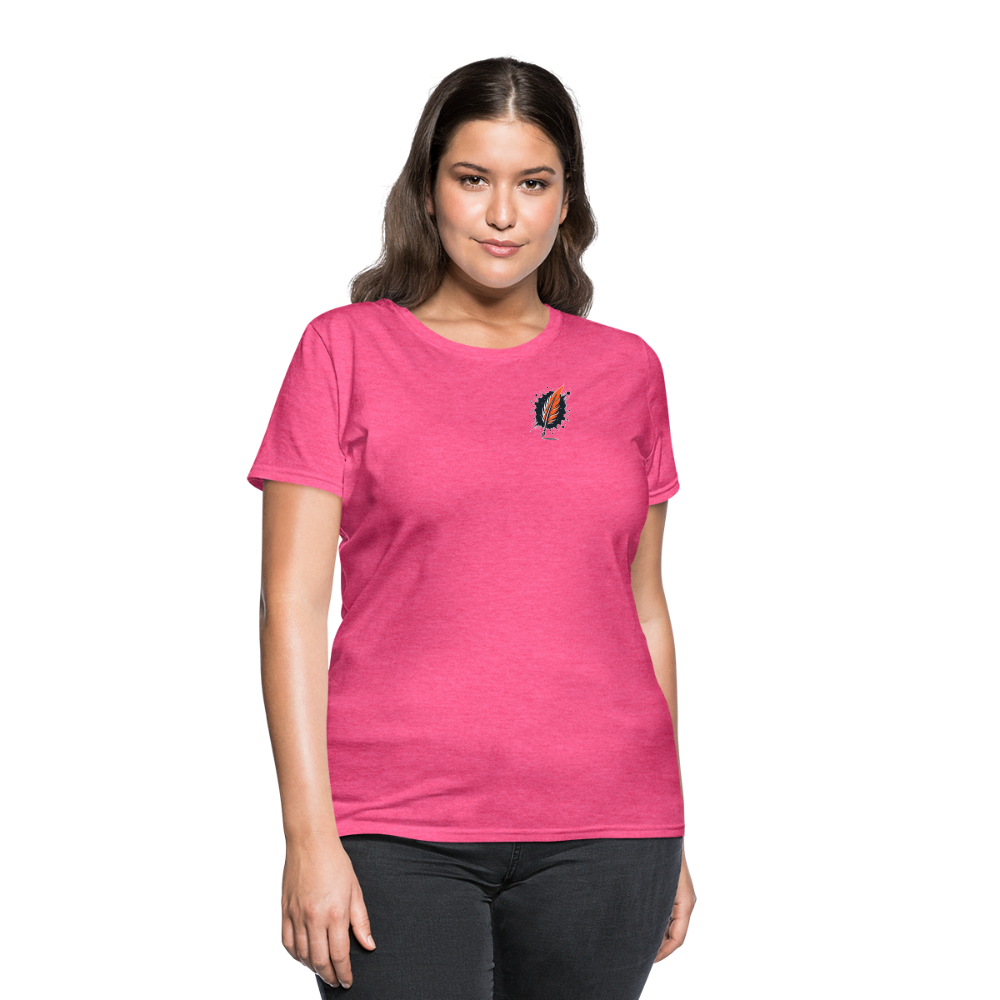 Plain Women's T-Shirt with Logo - heather pink