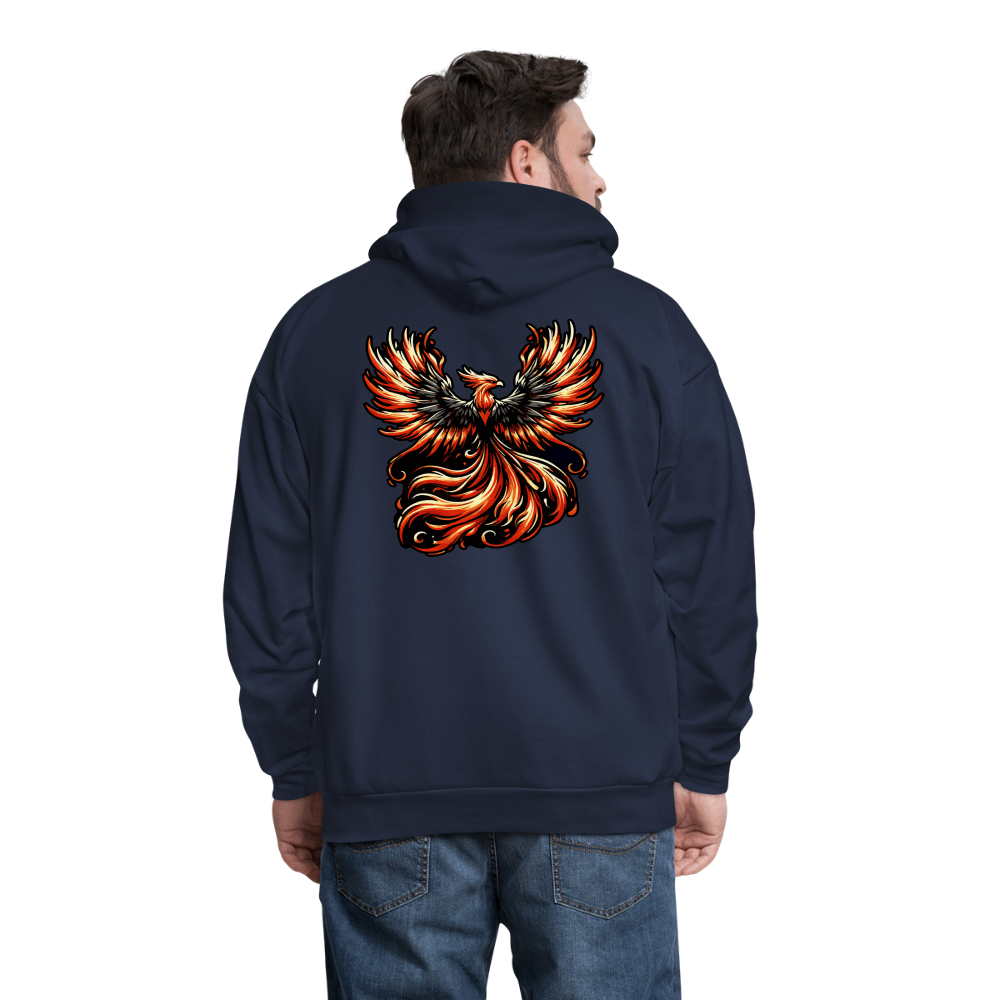 Men's Phoenix Graphic Hoodie with Logo - navy