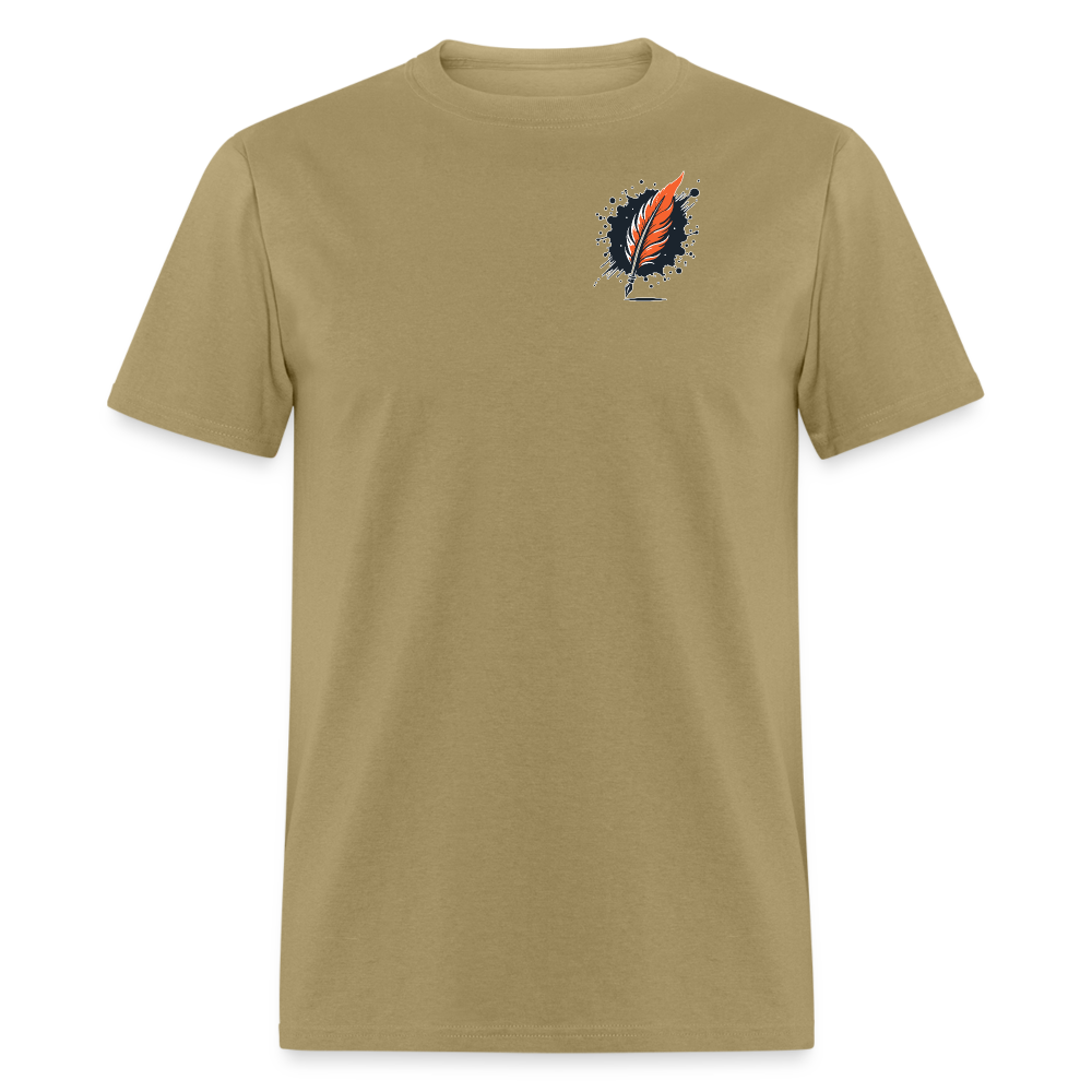 Desert Dunes Unisex Classic T-Shirt with Logo - khaki