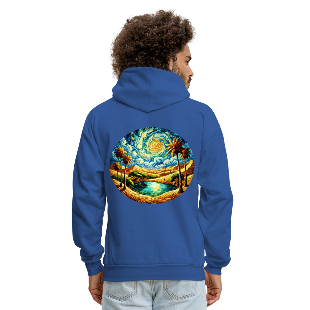 Men's Desert Oasis Graphic Hoodie with Logo - royal blue