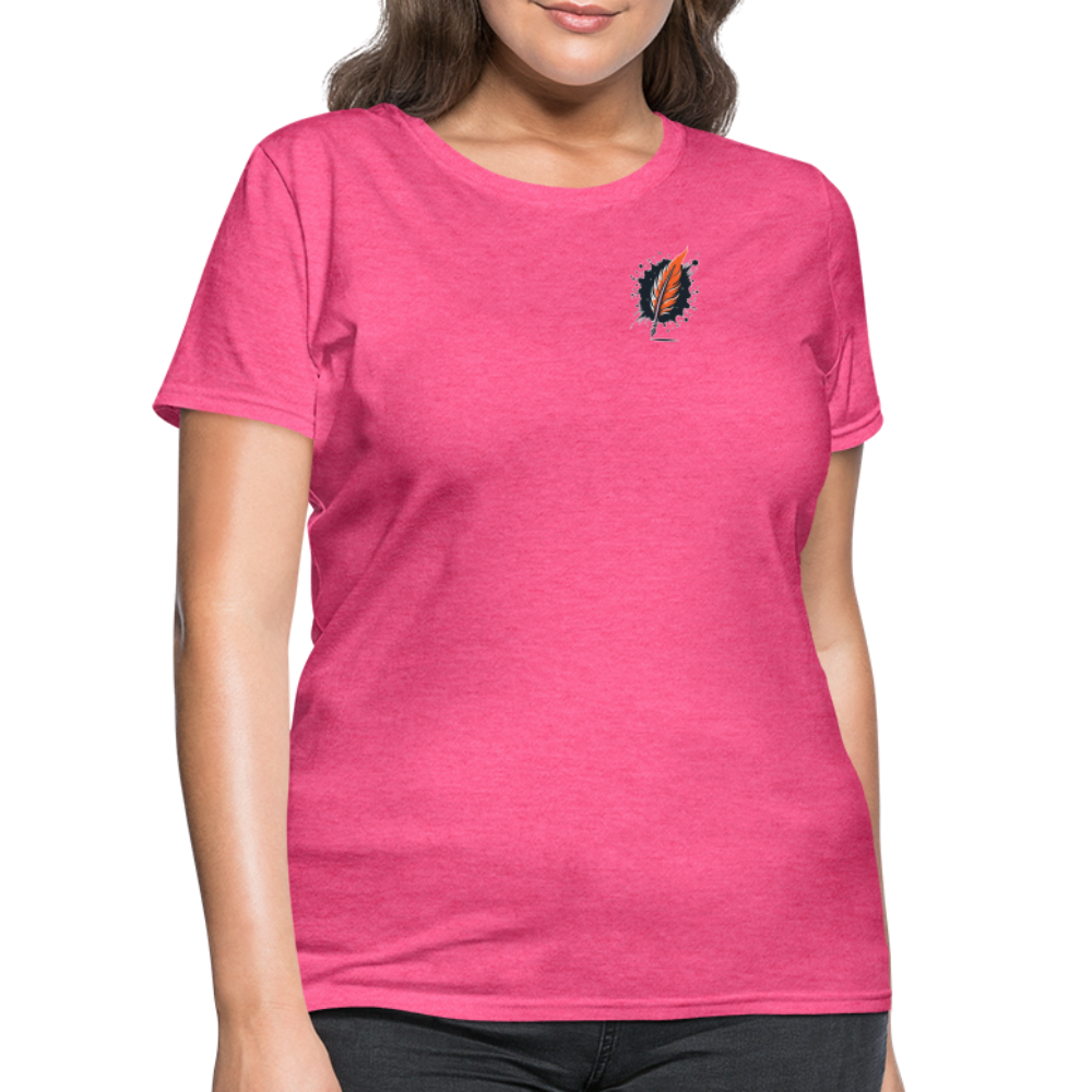 Women's Pink Wheat Field Graphic T-Shirt with Logo - heather pink