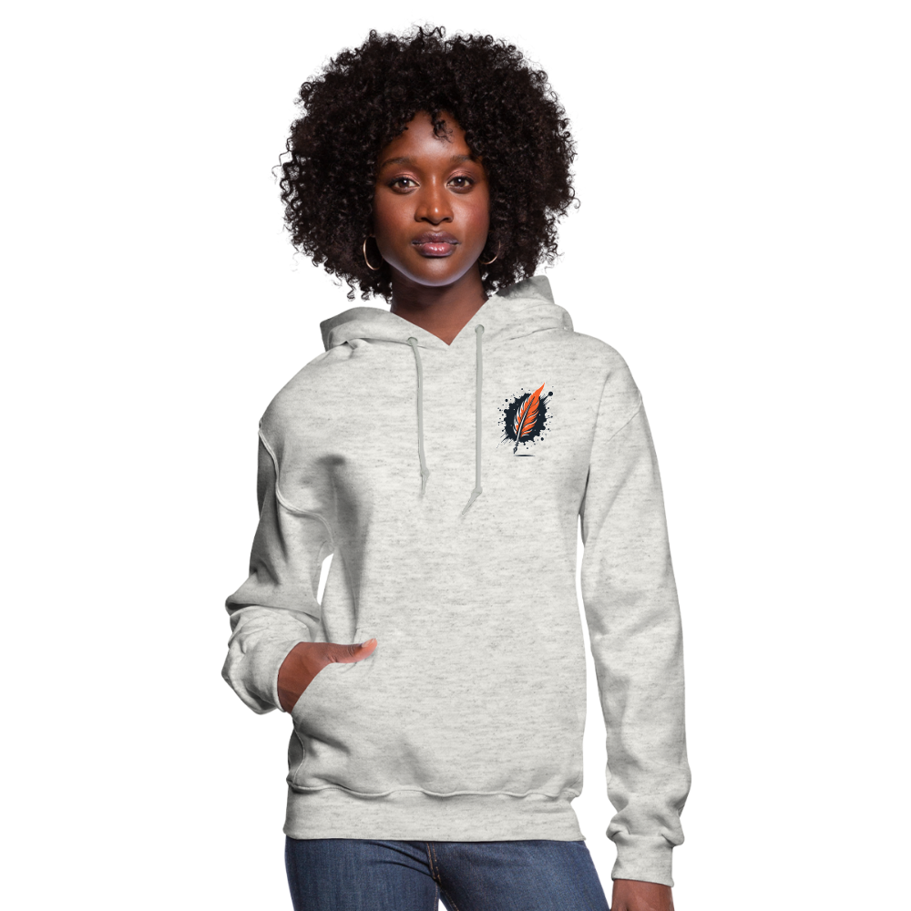 Women's Phoenix Graphic Hoodie with Logo - heather oatmeal