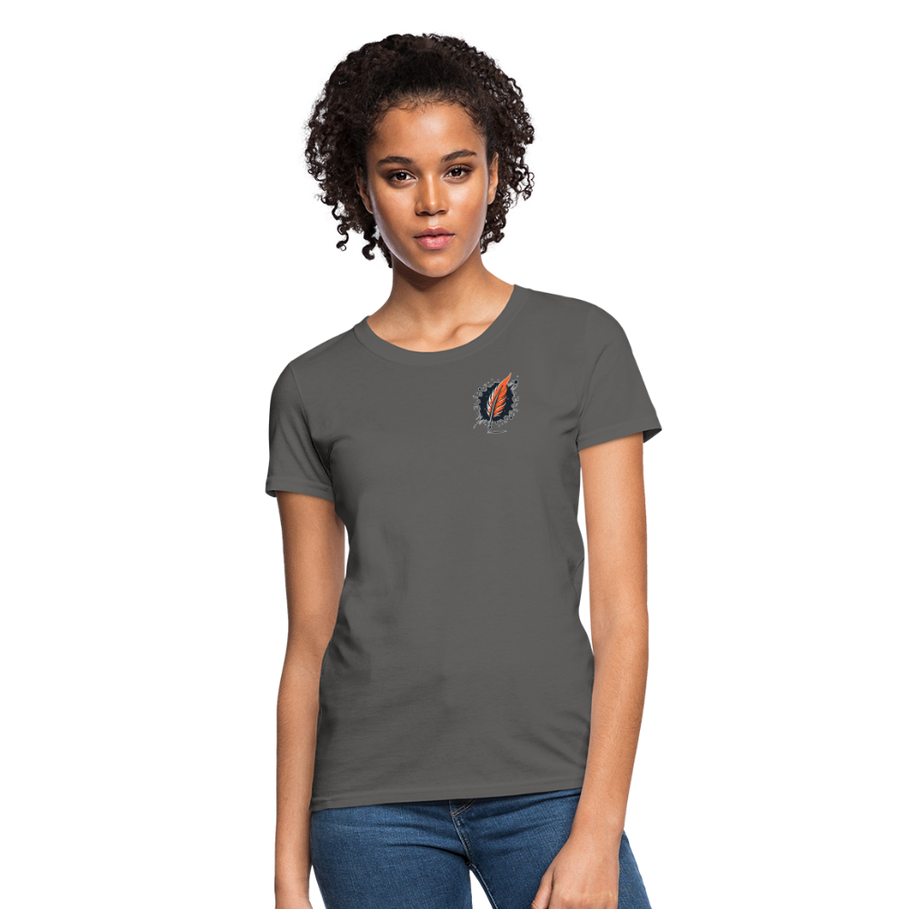 Women's Meadow Graphic T-Shirt with Logo - charcoal