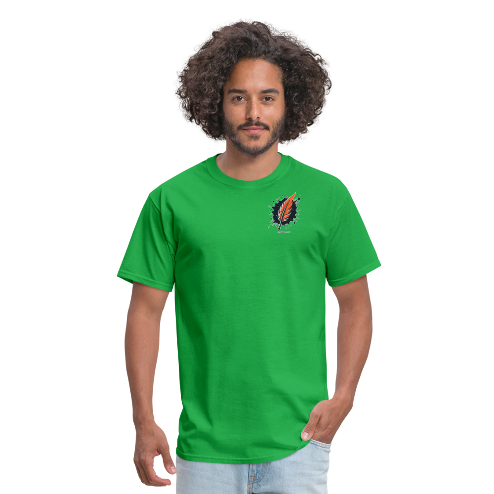 Meadow Graphic Unisex Classic T-Shirt with Logo - bright green