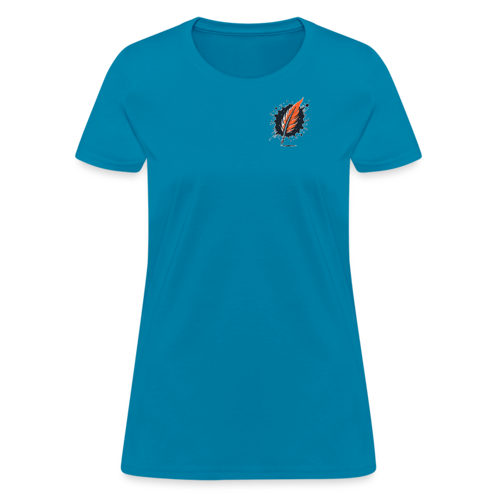 Women's Desert Oasis T-Shirt with Logo - turquoise