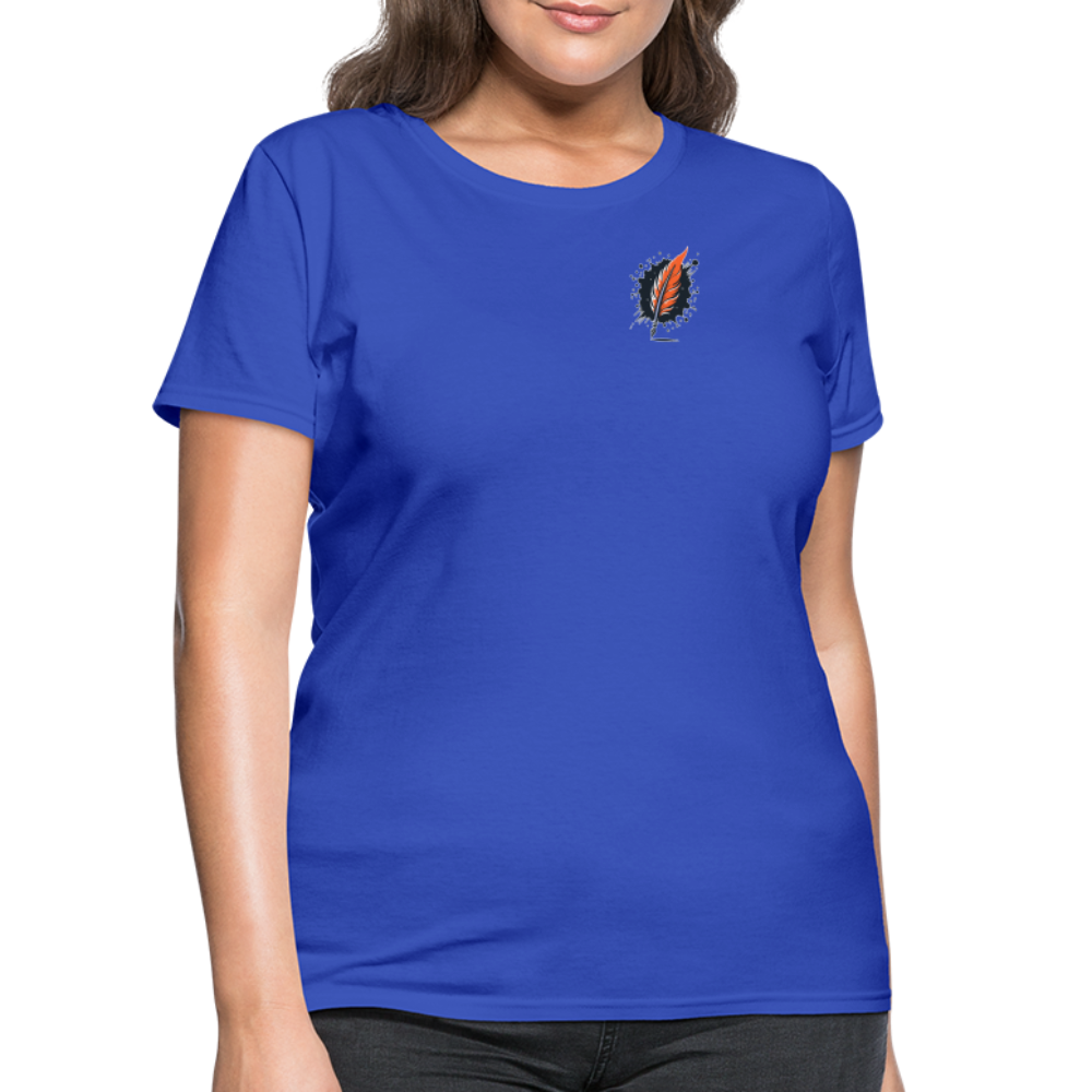 Women's Desert Sunset Graphic T-Shirt with Logo - royal blue