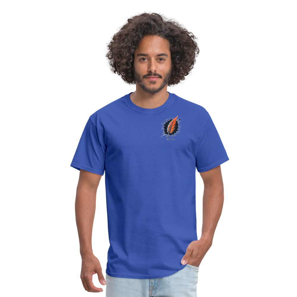 Beach Sunset Graphic Unisex Classic T-Shirt with Logo - royal blue