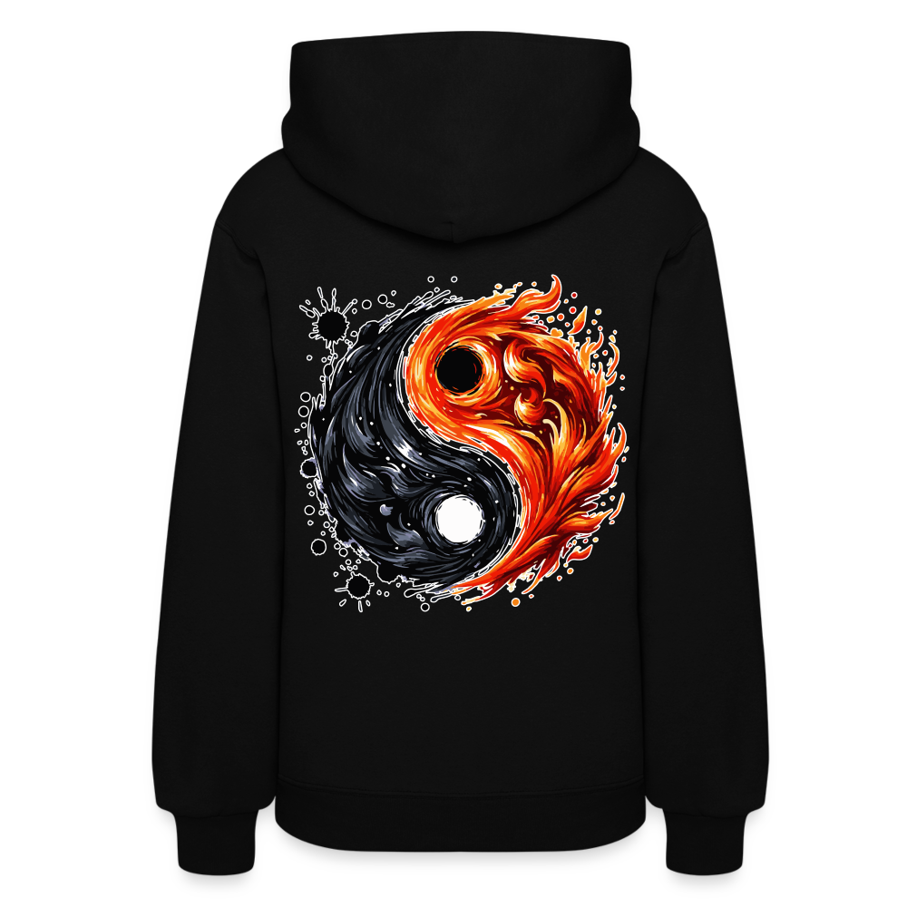 Women's Official Ink and Ember  Yin and Yang Hoodie with Logo - black