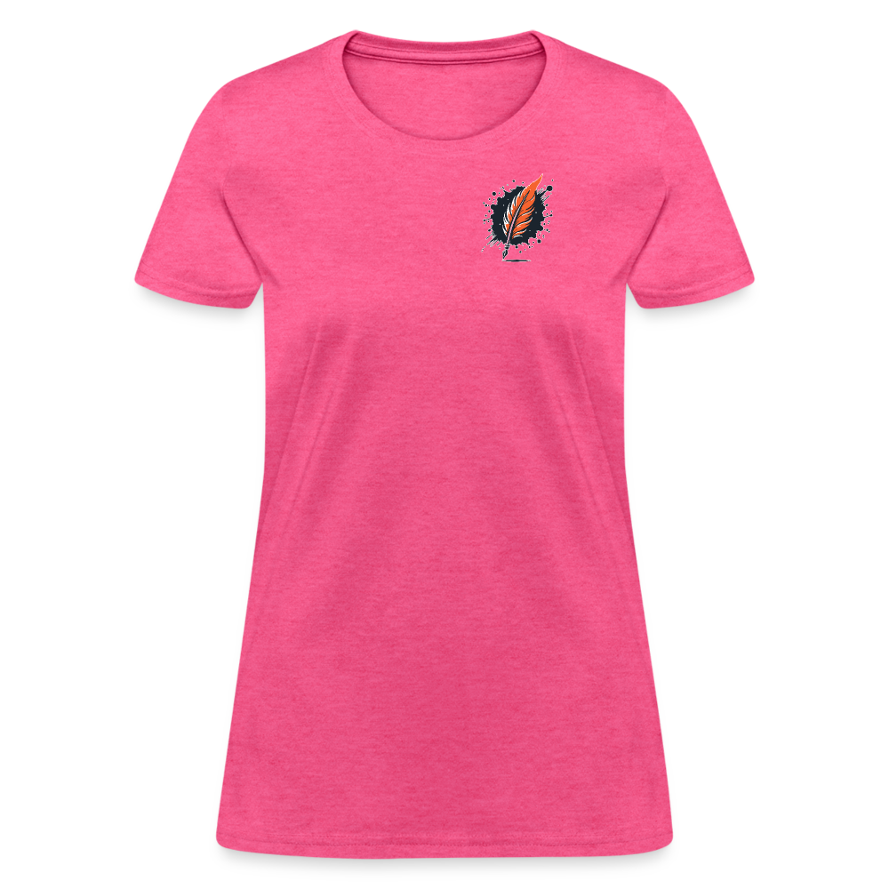 Women's Pink Wheat Field Graphic T-Shirt with Logo - heather pink