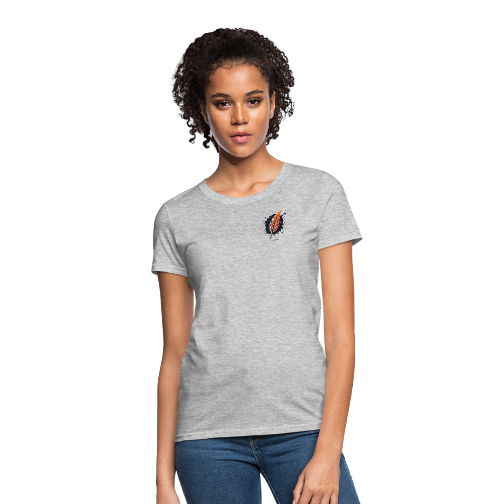 Plain Women's T-Shirt with Logo - heather gray