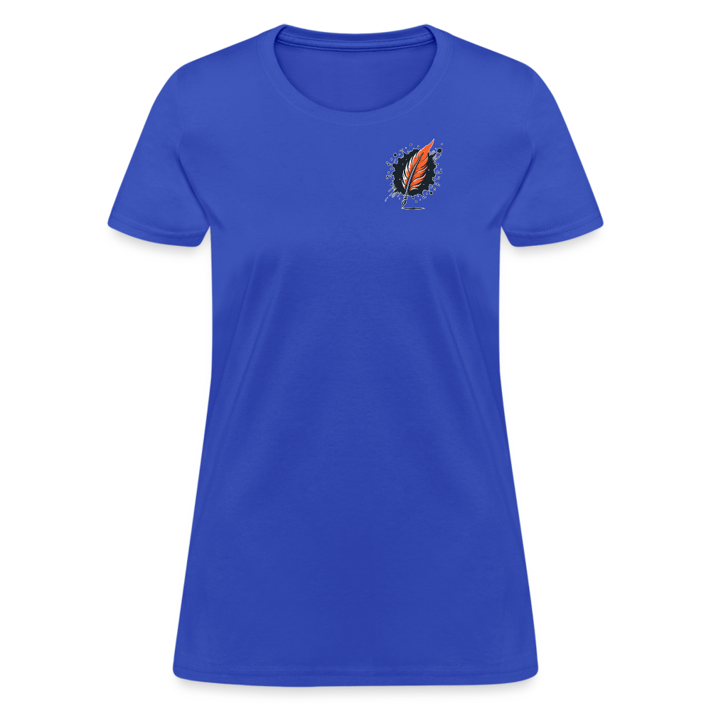 Fine Line Rottweiler Graphic Women's T-Shirt with Logo - royal blue