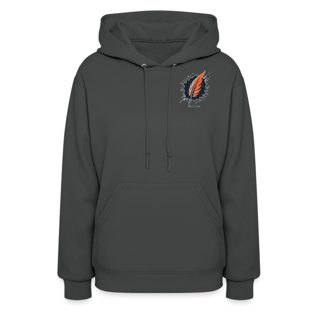 Women's Wheat Field Graphic Hoodie with Logo - asphalt