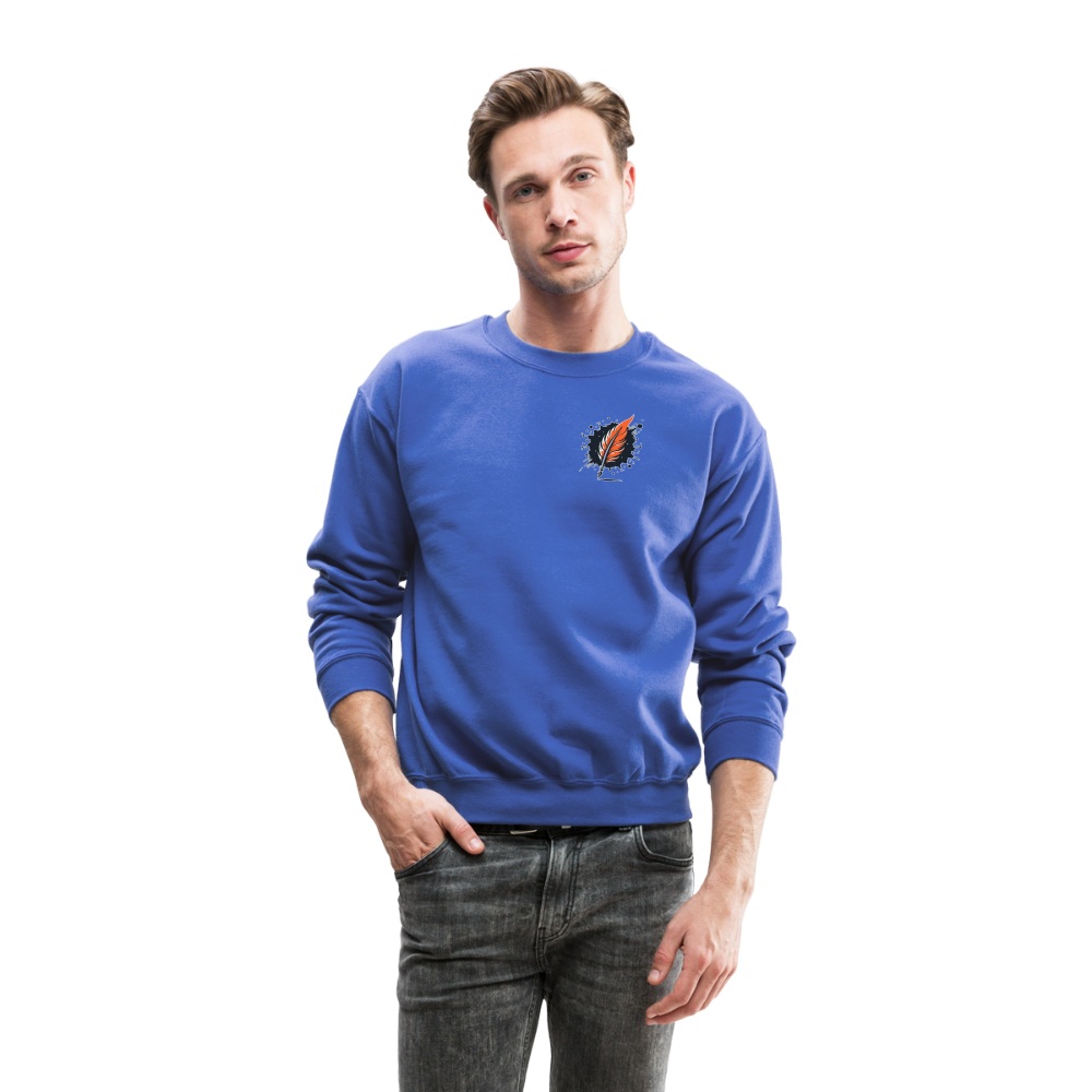 Fine Line Labrador Graphic Crewneck Sweatshirt with Logo - royal blue