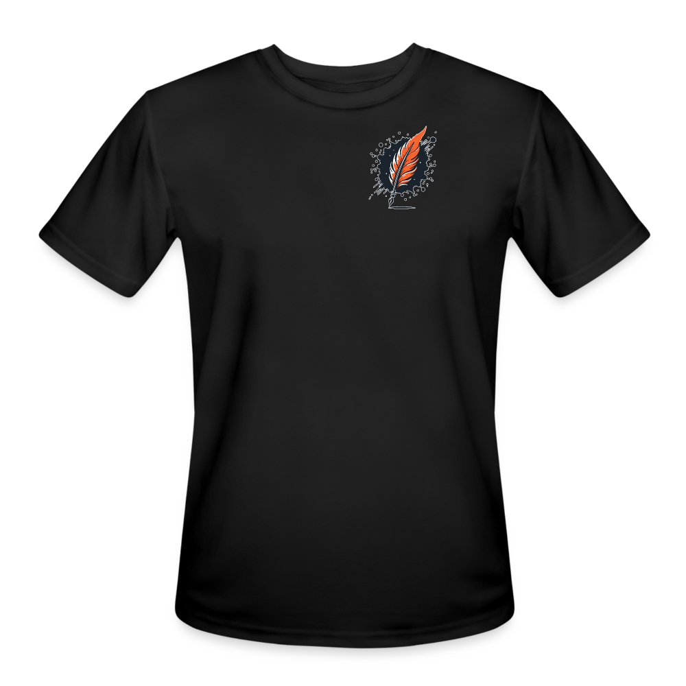 Men’s Official Ink and Ember  Yin and Yang Moisture Wicking Performance T-Shirt with Logo - black