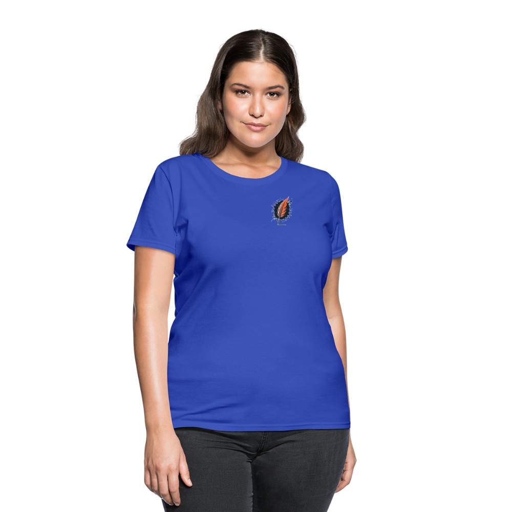 Women's Fine Line Labrador Graphic T-Shirt with Logo - royal blue