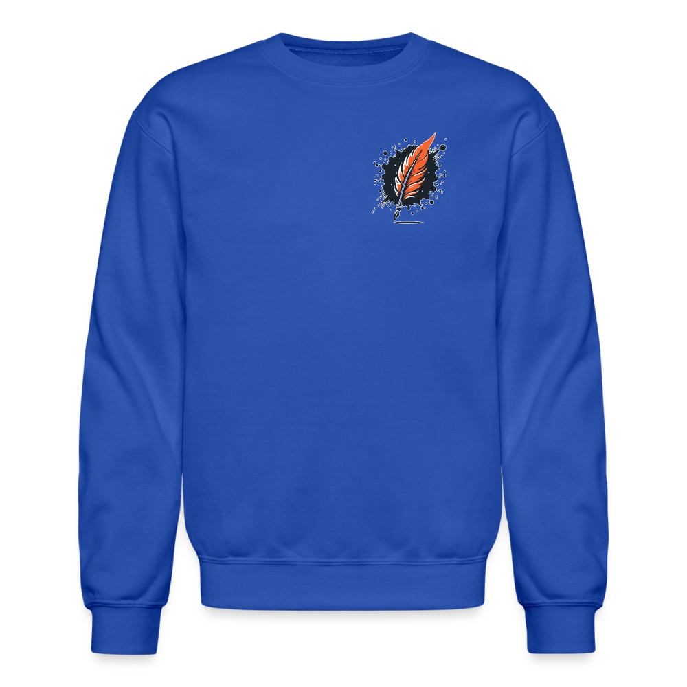 Fine Line Rottweiler Graphic Crewneck Sweatshirt with Logo - royal blue