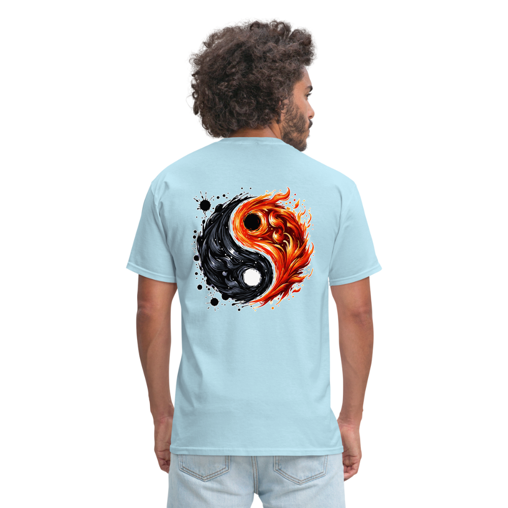 Official Yin and Yang Ink and Ember Unisex Classic T-Shirt with Logo - powder blue