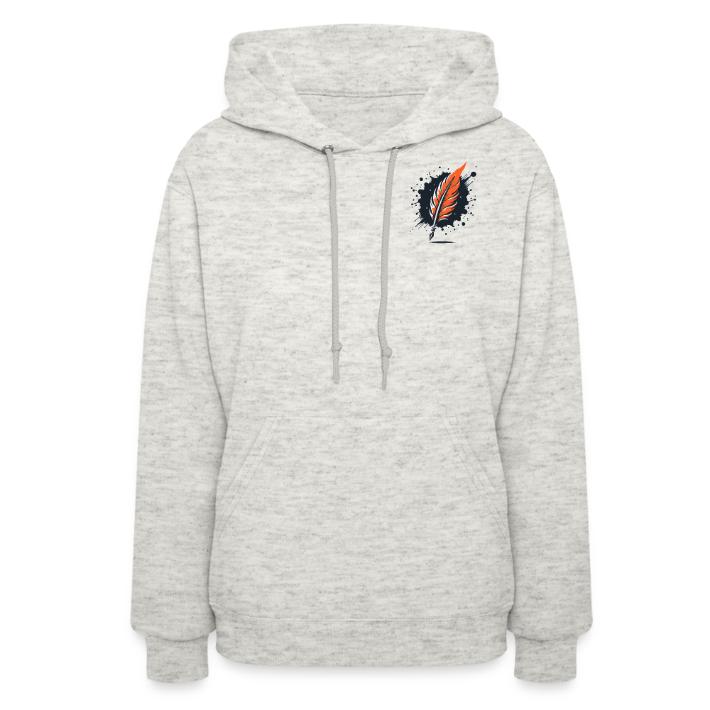 Women's Official Ink and Ember  Yin and Yang Hoodie with Logo - heather oatmeal