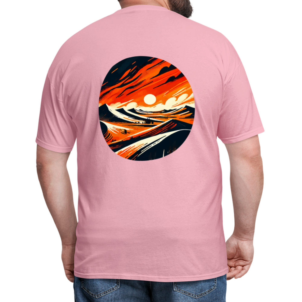 Desert Dunes Unisex Classic T-Shirt with Logo - pink