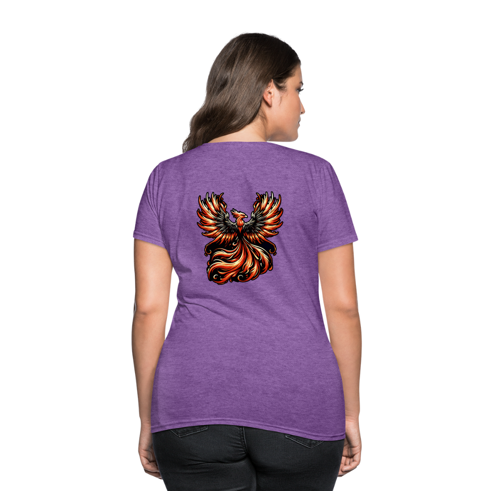 Women's Phoenix Graphic T-Shirt with Logo - purple heather