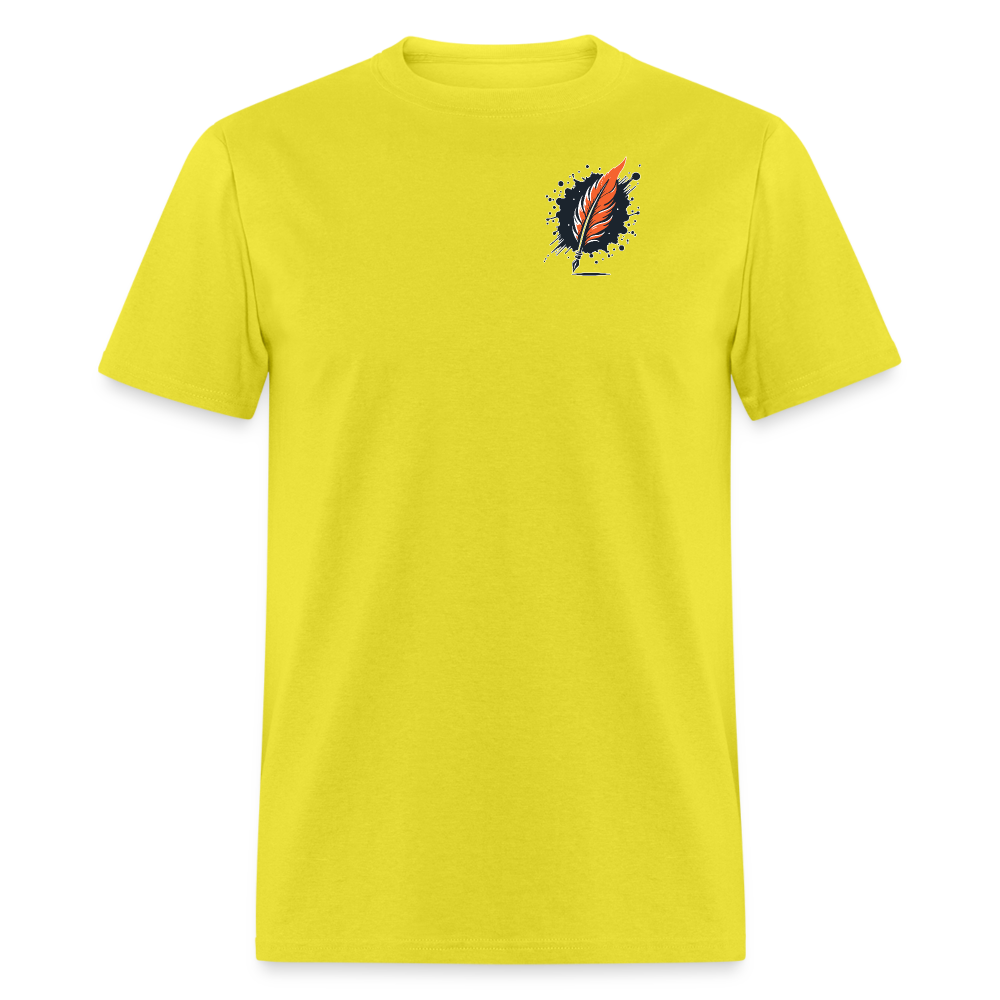 Orange Forest Sunset Unisex Classic T-Shirt with Logo - yellow