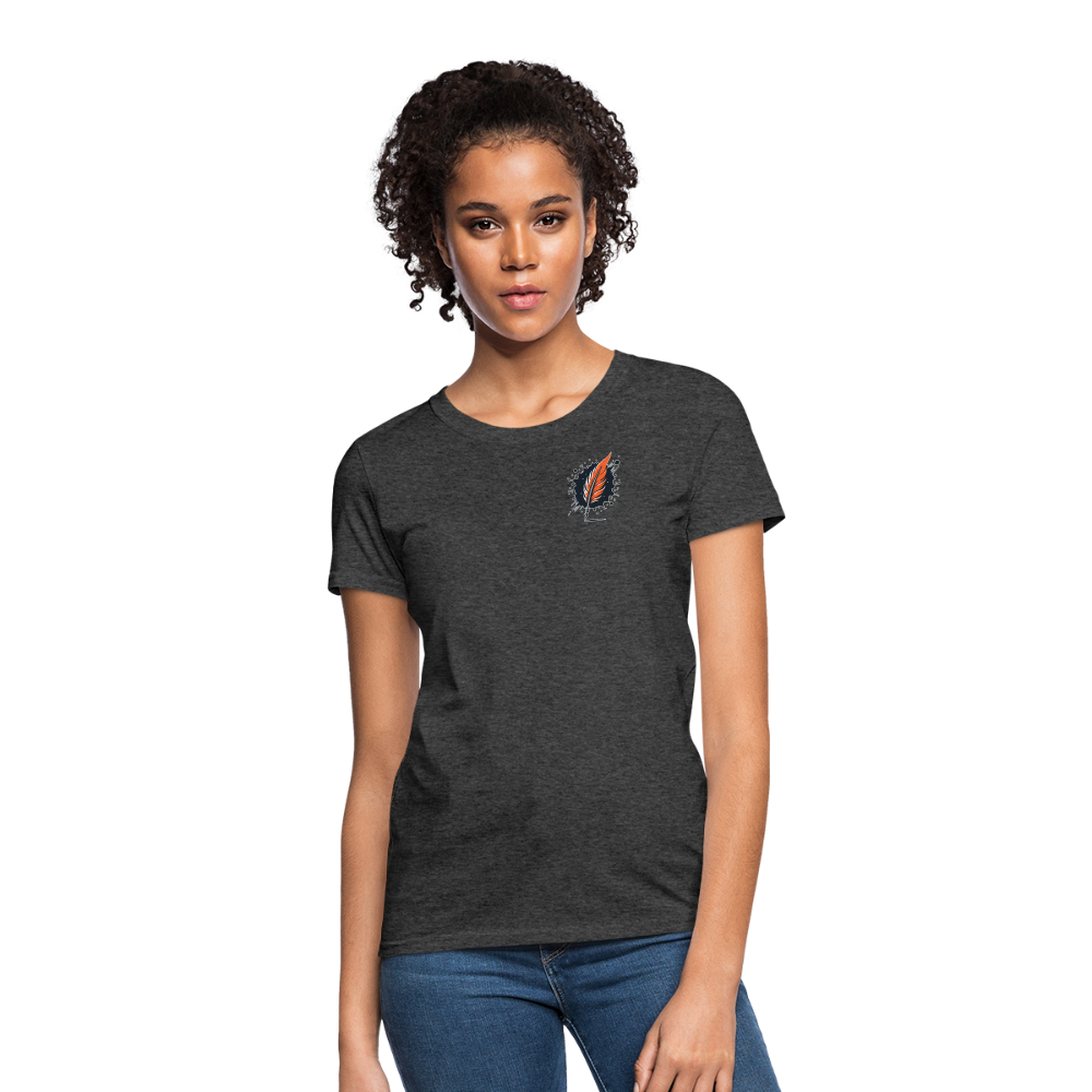 Women's Fine Line Labrador Graphic T-Shirt with Logo - heather black