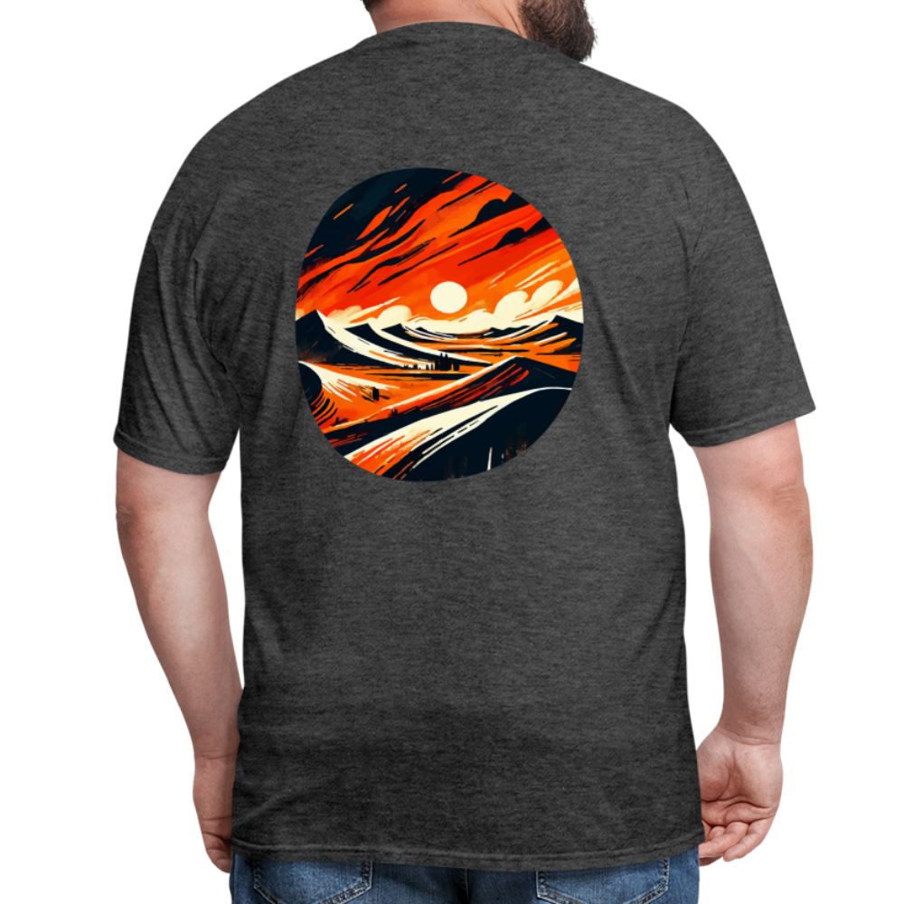 Desert Dunes Unisex Classic T-Shirt with Logo - heather black