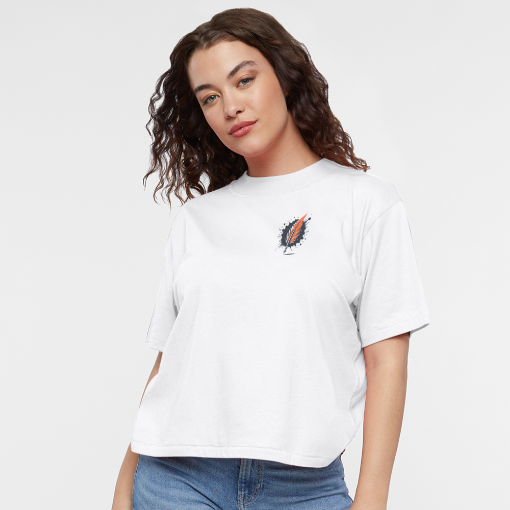 Women's Desert Sunset Graphic Boxy Tee with Logo - white