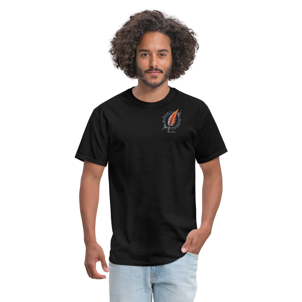 Phoenix Graphic Unisex Classic T-Shirt with Logo - black