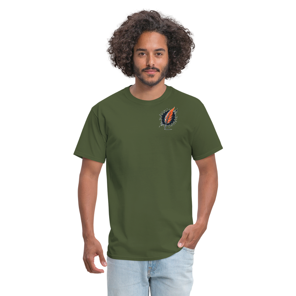 Phoenix Graphic Unisex Classic T-Shirt with Logo - military green