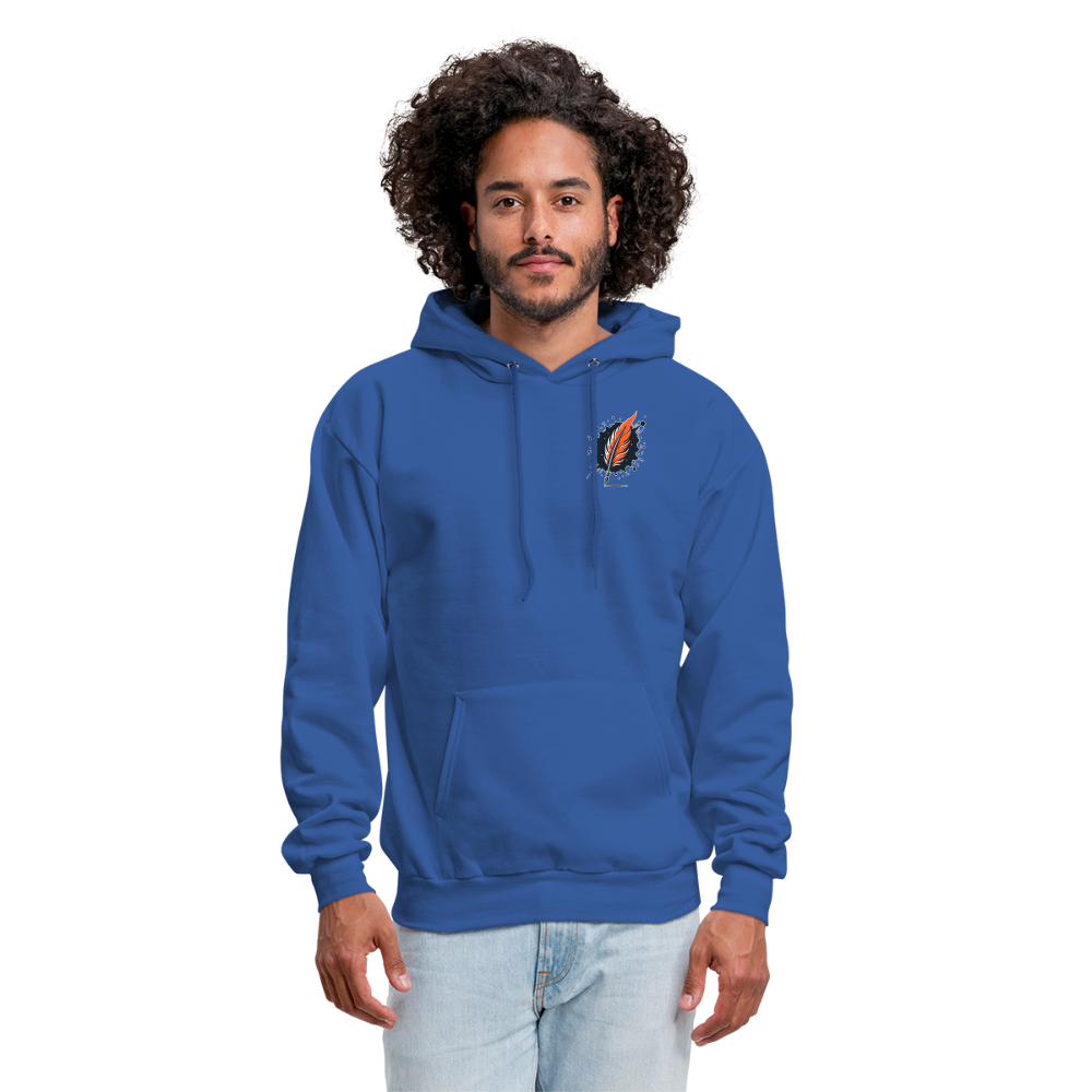 Men's Fine Line Labrador Graphic Hoodie with Logo - royal blue