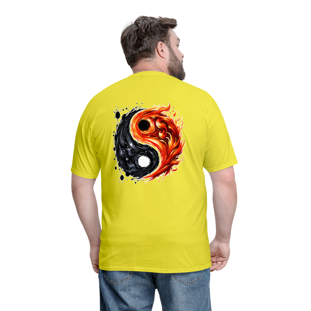 Official Yin and Yang Ink and Ember Unisex Classic T-Shirt with Logo - yellow