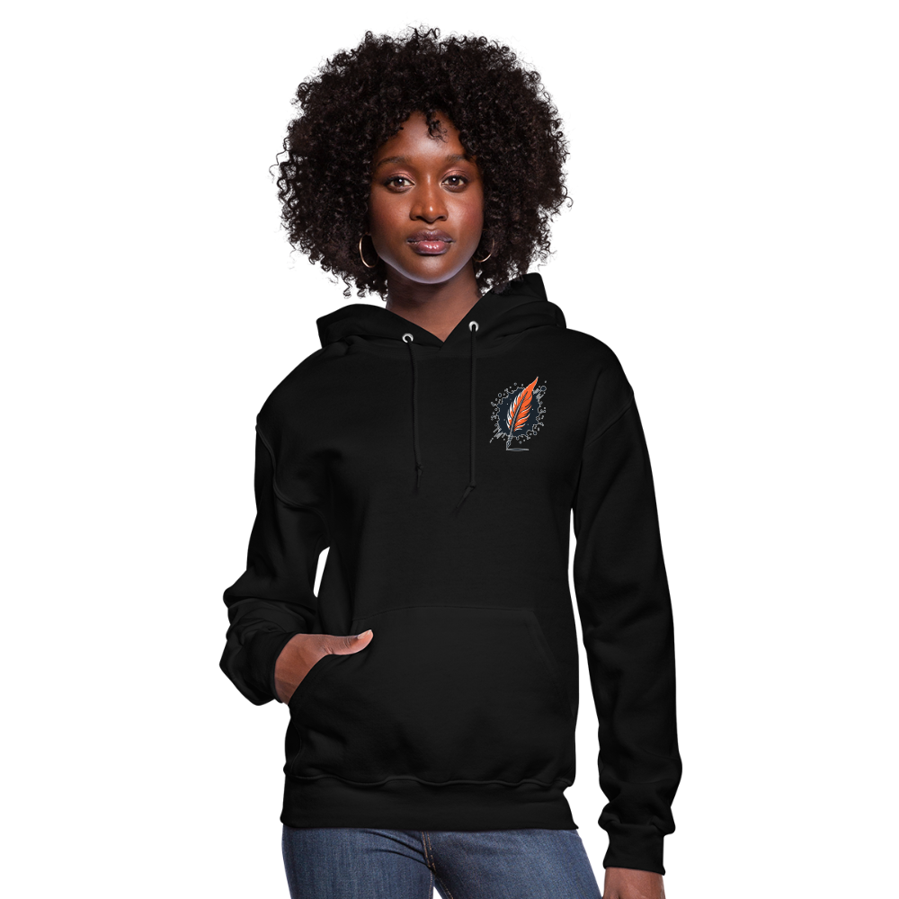 Women's Australian Shepherd Prairie Graphic Hoodie with Logo - black