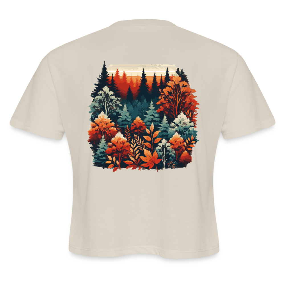 Autumn Leaves: Women's Cropped T-Shirt - dust