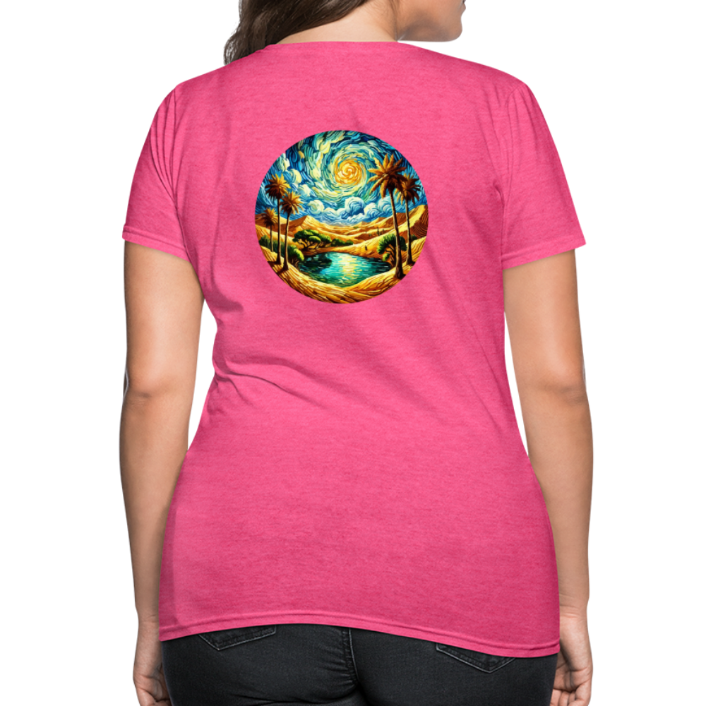 Women's Desert Oasis T-Shirt with Logo - heather pink