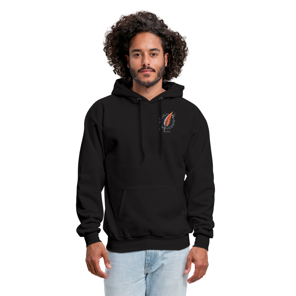 Men's Colored Prairie Landscape Graphic Hoodie with Logo - black